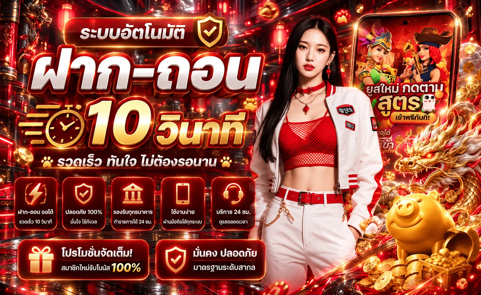 ระบบฝากถอนอัตโนมัติและบริการของ GALAXY99WIN
